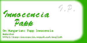 innocencia papp business card